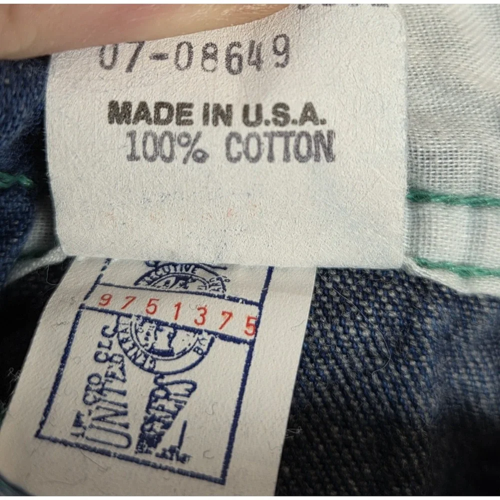 Vintage Oshkosh Baby B Gosh Denim Overalls 12M Airplane Teddy Bear Plaid‎ USA